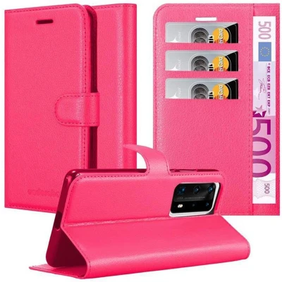 Afbeelding van Cadorabo Hoesje geschikt voor Huawei P40 PRO / PRO+ in KERSEN ROZE Beschermhoes Cover magnetische sluiting Case