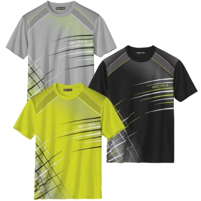 Afbeelding van ATLAS FOR MEN Set van 3 T shirts Champion Sport Heren Verkrijgbaar in grote maten XL