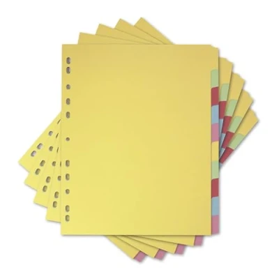 Afbeelding van Elba A4+ (extra breed), 10 delige kaartverdelers, assortiment, 5 verpakkingen van