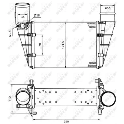 Afbeelding van Intercooler, inlaatluchtkoeler NRF 30127A
