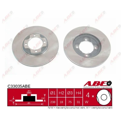 Afbeelding van ABE Remschijven C33035ABE
