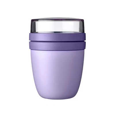 Afbeelding van Mepal Lunchpot Ellipse Mini, praktische yoghurtbeker en mueslibeker, onderverdeling voor yoghurt muesli, geschikt vriezer, magnetron vaatwasser, 300 ml + 120 ml, Vivid Lilac