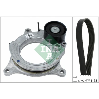 Afbeelding van Poly V riem set Schaeffler INA 529 0566 10, voor o.a. BMW