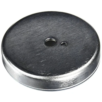 Afbeelding van First4magnets F4MG66 1 66 mm diameter x 10 dikte 8 gat ferriet pot magneet 39kg pull (1 verpakking), zilver, 25 3 cm