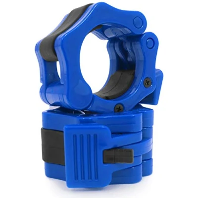 Afbeelding van ProsourceFit Olympische halterklemmen Quick Release paar 5 cm duurzame voor gewichtheffen, powerlifting, krachttraining, blauw