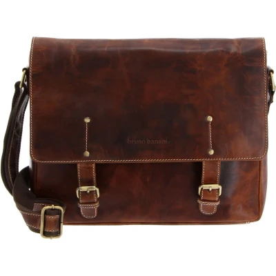 Afbeelding van bruno banani Schoudertas Laptoptas met laptopvak Jim Postbag Cognac Bruine