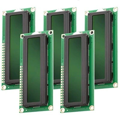 Afbeelding van AZDelivery 5 x HD44780 1602 LCD Module Weergave 2x16 Tekens compatibel met Arduino Inclusief E Book!