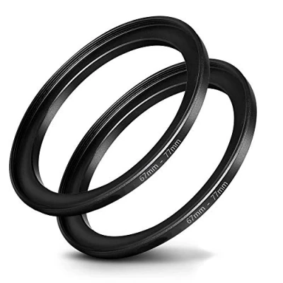 Afbeelding van 67mm 77mm Step Up Ring [67mm Lens naar Filter], FANZR Camera Filter Adapter Lens, Premium Aluminium (2 Pack)