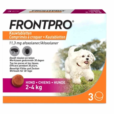 Afbeelding van FRONTPRO Kauwtabletten S 2 4 kg 3 tabletten