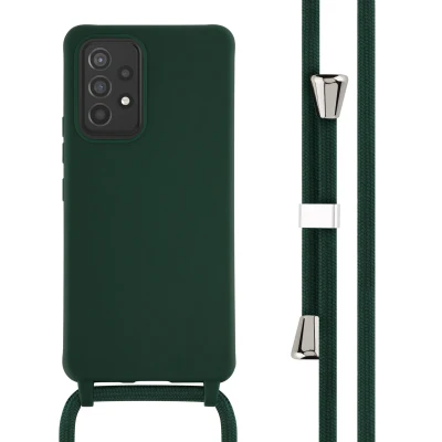 Afbeelding van Samsung Galaxy A53 Hoesje Siliconen en TPU (zacht) iMoshion Softcase/Koordhoesje/Backcover Donkergroen Telefoonhoesje