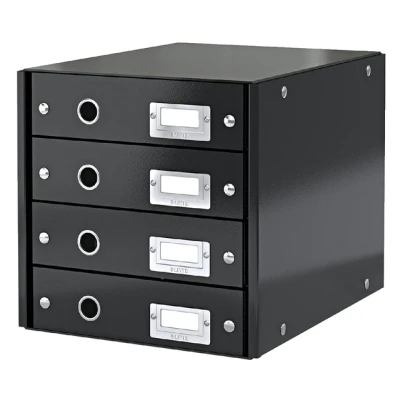 Afbeelding van Ladenbox Leitz WOW Click &amp; Store 4 laden zwart