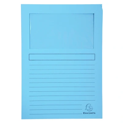Afbeelding van Exacompta ref. 50450E Set van 10 plasticvrije venstermappen SUPER 160 g/m² pastelkleuren in PEFC™ gecertificeerde mappen Afmetingen: 22 x 31 cm Formaat A4 geassorteerde kleuren
