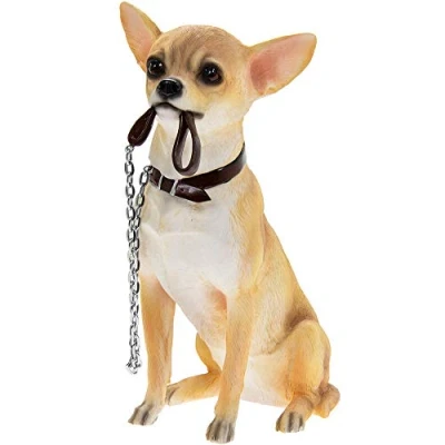 Afbeelding van Lesser &amp; Pavey Zittende Walkies Goud Wit Chihuahua, Goud/Wit, H19cm