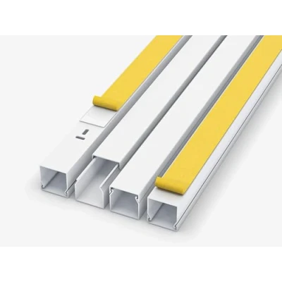 Afbeelding van 1 m kabelgoot, wit, zelfklevend, 3,0 x 100 cm/1 m, wandkabelgoot, elektrische installatie, halfronde kabelgeleiders, kabelafdekking, kabelgoot