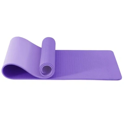 Afbeelding van Good Nite Yogamat Oefenmatten Workout Pilates Fitness Mat voor Vrouwen Mannen Antislip Dikke 10mm Hoge Dichtheid Gymnastiekmatten met Draagriem Tpe 183 x 61 1cm (Donkerpaars/Lichtpaars)