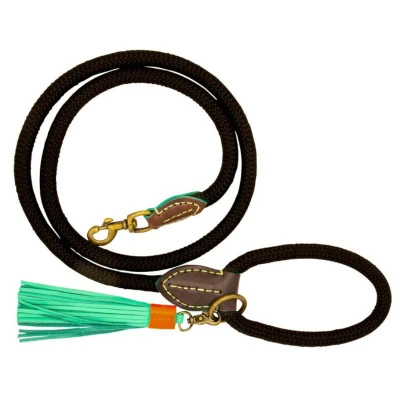 Afbeelding van Dwam Looplijn Sand Touw Hondenriem 155x1.4 cm Zwart L