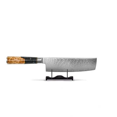 Afbeelding van Epoxy Onyx japans Damascus Nakiri 18 cm