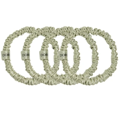 Afbeelding van Dore &amp; Rose Premium Scrunchies van zijde No 81 Lueur d&#039;olive