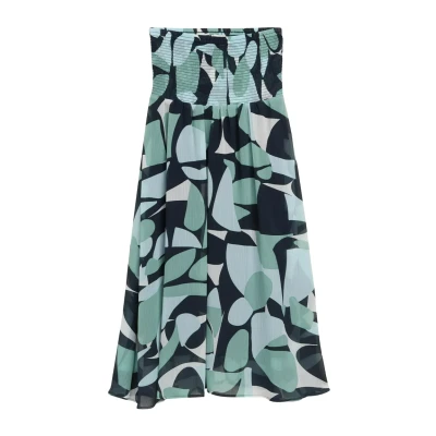 Afbeelding van TOM Tailor MIDI Alijn rok, Dames, Maat: 36, Green dots and shapes design