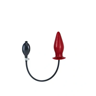 Afbeelding van Opblaasbare butt plug harde kern ( schuim) rood xl