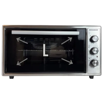 Afbeelding van Merkador Vrijstaande Oven 50 Liter 2000 Watt Hetelucht Eenvoudig Te Reinigen Geëmailleerde Binnenruimte