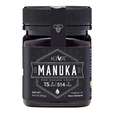 Afbeelding van Kiva Raw Manuka Honing, UMF 15+ (MGO 514+) Gecertificeerd Nieuw Zeeland (250 gr.)