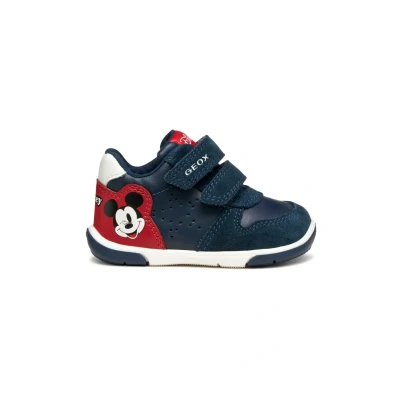 Afbeelding van Geox Zapito Babyschoenen voor kinderen, Maat: 21, Navy red Leer/ synthetisch