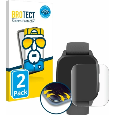 Afbeelding van BROTECT Full Cover Screen Protector voor Garmin Venu Sq 2 / Music (2 Stuks) Schermbeschermer, 3D Curved