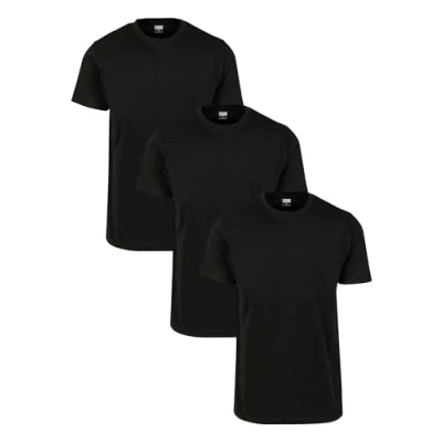 Afbeelding van Urban Classics 3 PACK Tshirt basic black, Heren, Maat: 4XL, Black