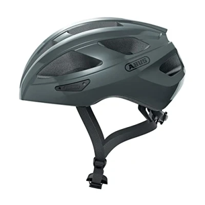 Afbeelding van ABUS Macator Racefiets Helm Sportieve Fietshelm Voor Beginners Dames en Heren Grijs, Maat L