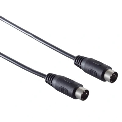 Afbeelding van DIN 5 pins MIDI / toetsenbord kabel zwart 1,8 meter