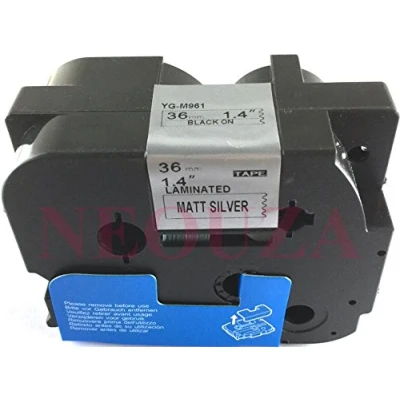Afbeelding van Compatibel voor broer P touch TZe Tz Black On Matte Silver label tape 6mm 9mm 12mm 18mm 24mm 36mm all size