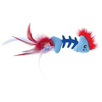 Afbeelding van Petstages Feather Fish Bone Stimulerend speelgoed met Catnip voor Katten 18 x 5 cm