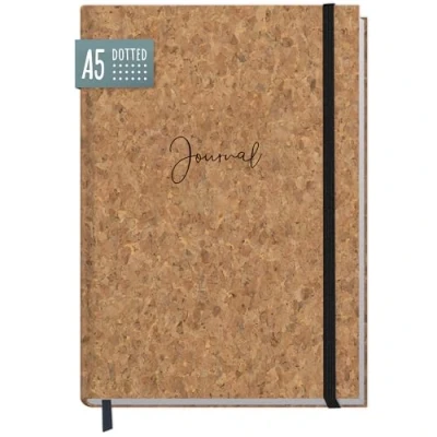 Afbeelding van paper&amp;you® Bullet Journal gestippeld A5 met elastiek [kurk] 156 pagina&#039;s notitieboek, agenda duurzaam &amp; klimaatneutraal