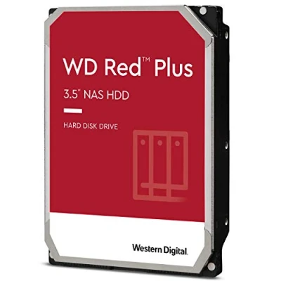 Afbeelding van Western Digital WD Red Plus NAS harde schijf 8 TB (NASware firmware voor compatibiliteit, 3,5 inch, 7200 RPM, SATA 6 Gb/s, CMR, Werkbelasting 180 TB/jaar)
