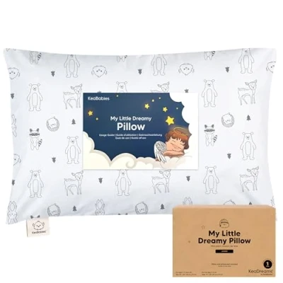 Afbeelding van KeaBabies kinderkussen met kussensloop, 51 x 35 cm, vanaf 2 jaar, wasbaar kinderkussen, zacht biologisch om te slapen, groot (KeaFriends)