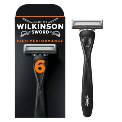 Afbeelding van Wilkinson Sword 6 scheerapparaten voor mannen, scheerapparaat + 1 scheermesje, diamantgecoate messen een bijzonder grondige scheerbeurt