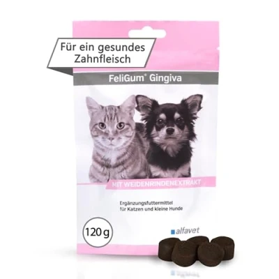 Afbeelding van FeliGum®Gingiva eenheid: 120 g aanvullend voer voor katten en kleine honden met wilgenbastextract ook geschikt tandloze dieren ontstoken tandvlees