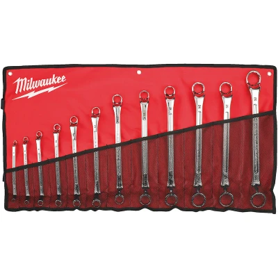 Afbeelding van Milwaukee Dubbele ringsleutelset (12 delig) (6x7, 8x9,10x11, 12x13, 14x15, 16x17, 18x19, 20x22, 21x23, 24x27, 25x28, 30x32 mm) 4932492738