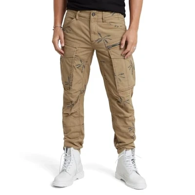 Afbeelding van G Star RAW Rovic Zip 3D Regular Tapered Broek, meerkleurig (Safari Banana Tree D02190 d386 g629), 31W / 32L