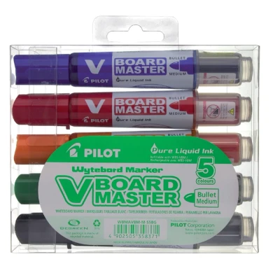 Afbeelding van Viltstift PILOT Begreen whiteboard rond assorti 2.3mm 5stuks