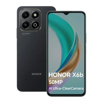 Afbeelding van HONOR X6b Smartphone, 4GB, 128GB, 5200mAh accu, 50MP Camera, 16,56 cm (6,56 inch), 90 Hz, TFTLCD, Android 14, Dual SIM, NFC (alleen compatibel met JDY LX1), zwart