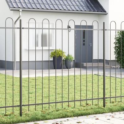 Afbeelding van vidaXL Tuinhuis Set van 4 Grijs Gepoedercoat staal Standaard Duurzaam