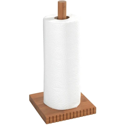 Afbeelding van Bamboe keukenrolhouder Wenko 15 x 33 cm