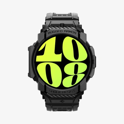 Afbeelding van Spigen Rugged Armor Pro Case Zwart Samsung Galaxy Watch 7 44mm