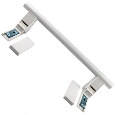 Afbeelding van Anakel Home Vervangende Deurgreep 7432602 Compatibel met Liebherr Koelkast, Koelkastgreep Inclusief 2 sierkappen, Wit, 31 cm