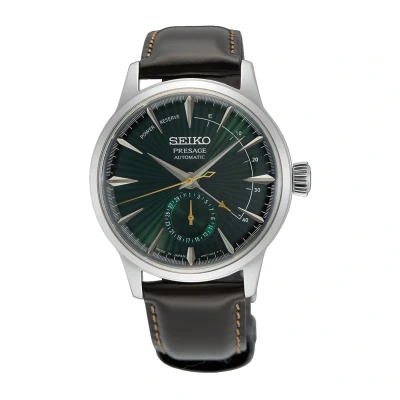 Afbeelding van Seiko SSA459J1 Presage Horloge Automaat staal leder zilverkleurig bruin groen 40,5 mm