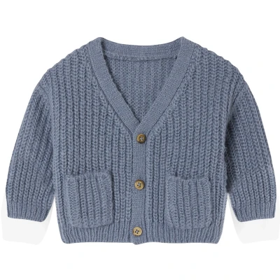 Afbeelding van Vertbaudet Babyvestje met V hals van grof gebreide stof