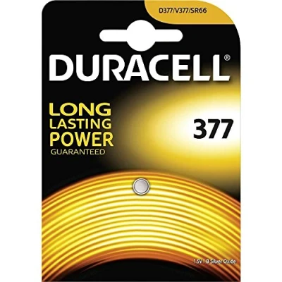 Afbeelding van Duracell Knoopcel Batterij D377 1stuk(s) 1.55V 0.028Ah 5000394062986