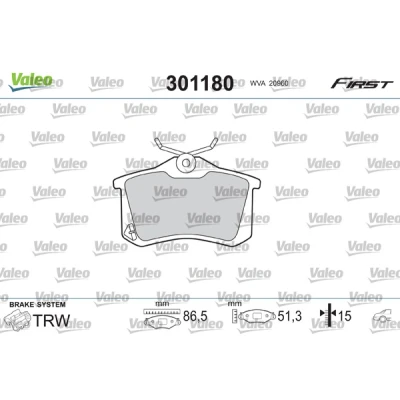 Afbeelding van Valeo Remblokset 301180